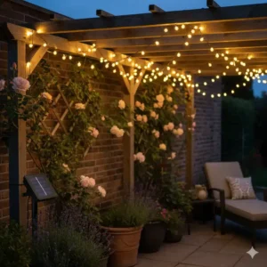 Solar-Lichterkette: Perfekte Gartendeko Licht wasserdicht für Bäume und Sträucher.