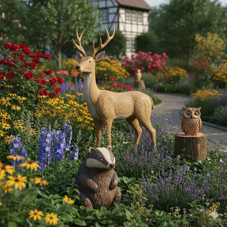 Gartendeko Holztiere: Die 7 besten Holzfiguren 2025