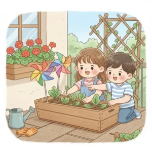 Set aus drei kleinen, bunten Windrädern, ideal für Kinder, um den Garten zu dekorieren. Eine spielerische gartendeko windrad bunt für die Kleinsten.