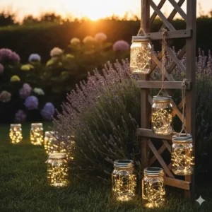 Stimmungsvolle Solar-Gartendeko aus Einmachgläsern gartendeko ideen selber machen.