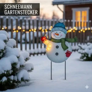 Wetterfeste gartendeko schneemann figuren als Stecker für Blumenbeet oder Rasen.