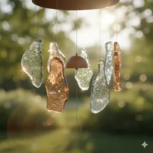 Klang-Elemente vom glas windspiel, eine entspannende gartendeko