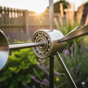 Detailansicht des wetterfesten gartendeko windspiele metall Kugellagers.