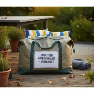 Praktische Aufbewahrungslösung für gartendeko sitzkissen outdoor zum Schutz vor Witterung im Winter.