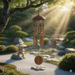 Gartendeko Windspiele Bambus – Stilvolles Modell im asiatischen Stil für fernöstliche Gärten.