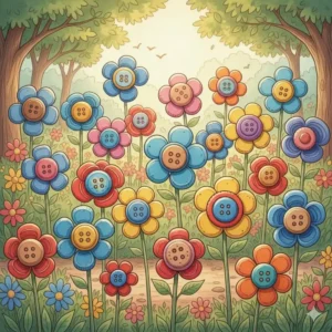 Bunte Gartendeko selbstgemacht Kinder gestalten Blumen aus Kronkorken.