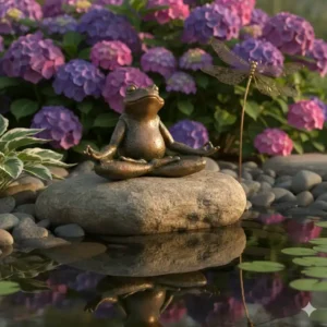 Eine Stein-Figur als gartendeko figuren frosch teich Dekoration