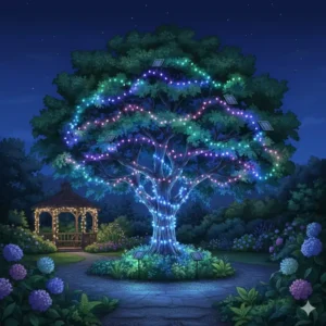 Solar powered gartendeko baum beleuchtung farbwechsel for eco-friendly lighting.