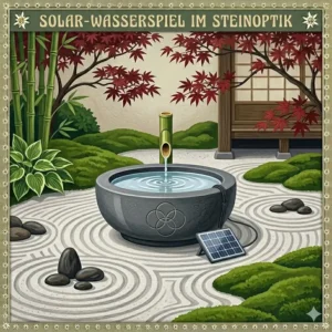 Nachhaltige Solar-Variante der gartendeko wasserspiel steinoptik.