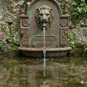 Das fließende Wasser bei einem gartendeko wandbrunnen antik sorgt für Entspannung.