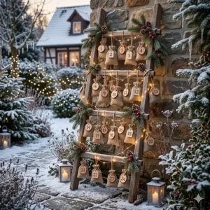 2-gartendeko-adventskalender-outdoor-wooden-ladder