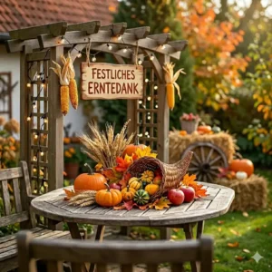 Ein festlicher Türkranz für gartendeko erntedank festlich