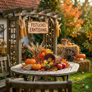 Laternen sorgen für gartendeko erntedank festlich Stimmung