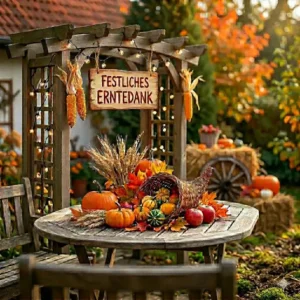 8: Vogelscheuche für eine gelungene gartendeko erntedank festlich