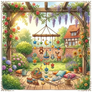 DIY gartendeko mobile kinderzimmer outdoor zum Selbermachen mit Kindern.