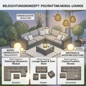 Styling inspiration for a gartendeko sitzgruppe polyrattan modern using various colorful outdoor pillows and blankets.