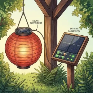 5-sustainable solar powered gartendeko lampion lichterkette bunt displayed in a garden.
