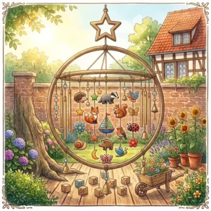 Klingendes Windspiel als gartendeko mobile kinderzimmer outdoor für draußen.